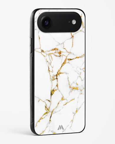 Calacatta White Marble Glass Case Phone Cover (Apple)