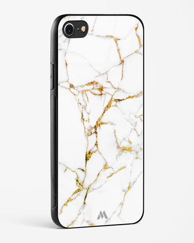 Calacatta White Marble Glass Case Phone Cover (Apple)