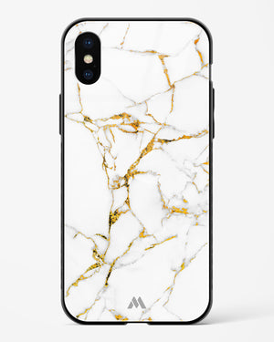Calacatta White Marble Glass Case Phone Cover (Apple)
