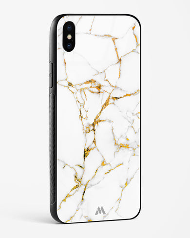 Calacatta White Marble Glass Case Phone Cover (Apple)