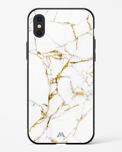 Calacatta White Marble Glass Case Phone Cover (Apple)