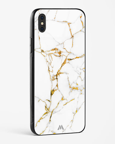 Calacatta White Marble Glass Case Phone Cover (Apple)