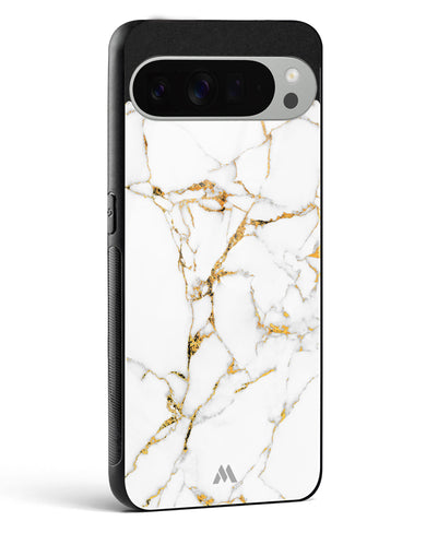Calacatta White Marble Glass Case Phone Cover (Google)