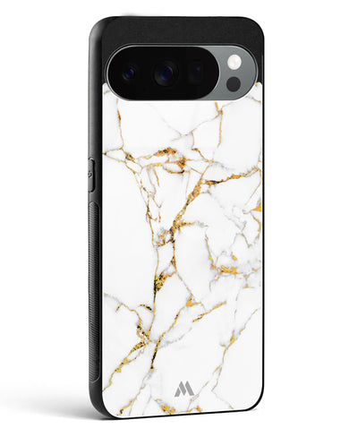Calacatta White Marble Glass Case Phone Cover (Google)