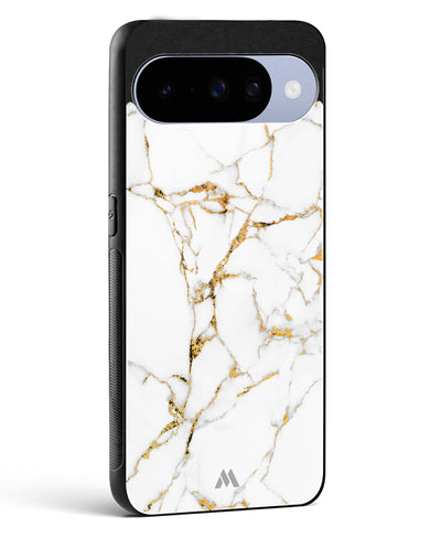 Calacatta White Marble Glass Case Phone Cover (Google)