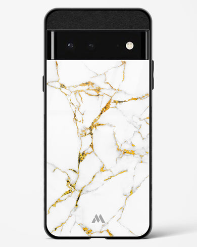 Calacatta White Marble Glass Case Phone Cover (Google)