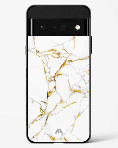 Calacatta White Marble Glass Case Phone Cover (Google)