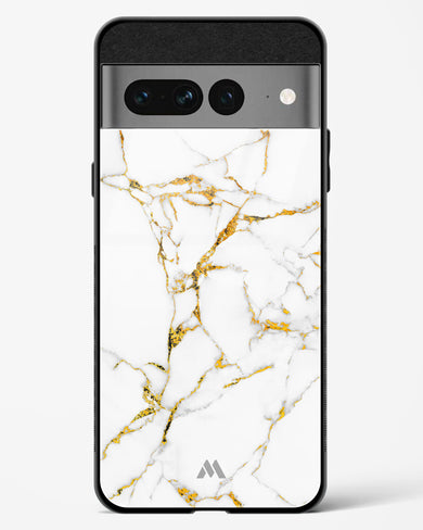 Calacatta White Marble Glass Case Phone Cover (Google)