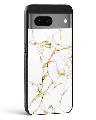 Calacatta White Marble Glass Case Phone Cover (Google)