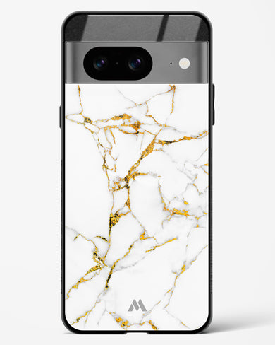 Calacatta White Marble Glass Case Phone Cover (Google)