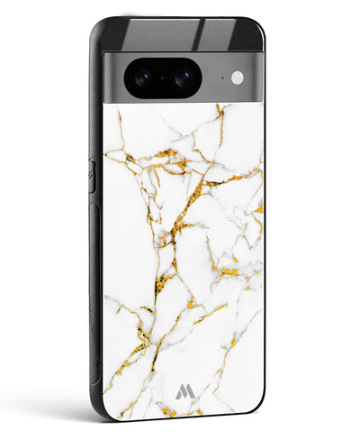 Calacatta White Marble Glass Case Phone Cover (Google)