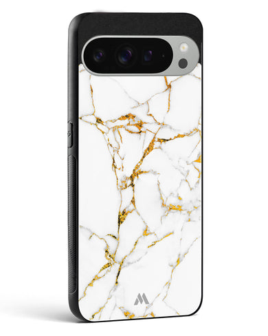 Calacatta White Marble Glass Case Phone Cover (Google)