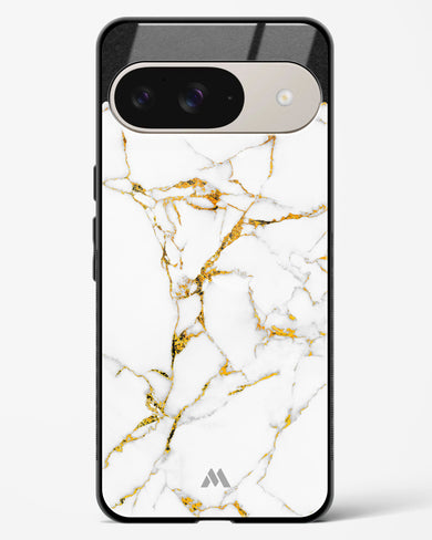 Calacatta White Marble Glass Case Phone Cover (Google)