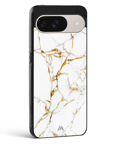 Calacatta White Marble Glass Case Phone Cover (Google)