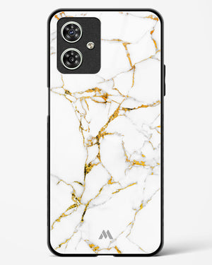 Calacatta White Marble Glass Case Phone Cover (Motorola)