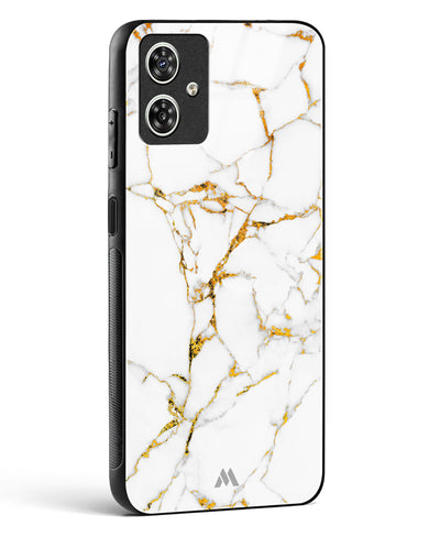 Calacatta White Marble Glass Case Phone Cover (Motorola)