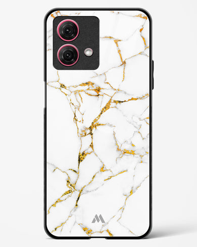 Calacatta White Marble Glass Case Phone Cover-(Motorola)