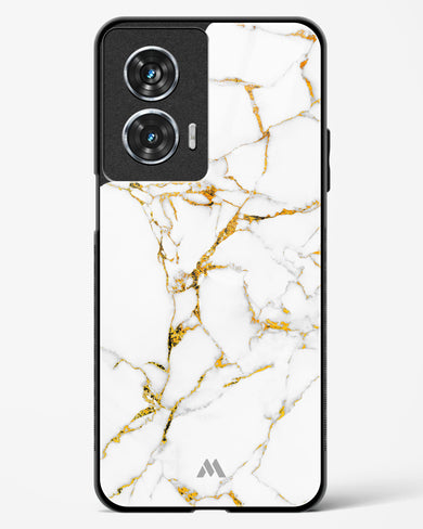 Calacatta White Marble Glass Case Phone Cover (Motorola)