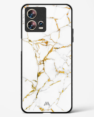 Calacatta White Marble Glass Case Phone Cover-(Motorola)