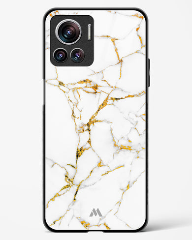 Calacatta White Marble Glass Case Phone Cover-(Motorola)