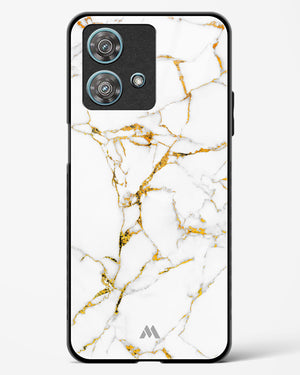 Calacatta White Marble Glass Case Phone Cover (Motorola)