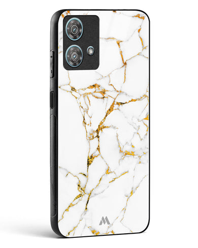 Calacatta White Marble Glass Case Phone Cover (Motorola)