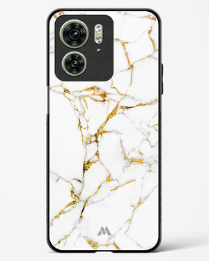 Calacatta White Marble Glass Case Phone Cover (Motorola)