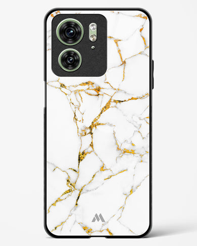 Calacatta White Marble Glass Case Phone Cover-(Motorola)