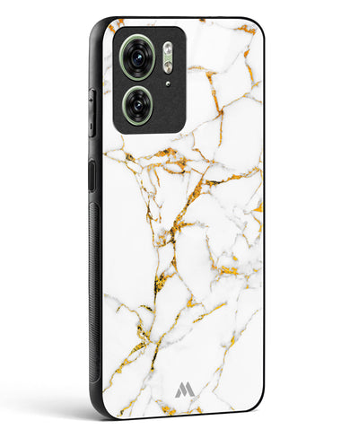 Calacatta White Marble Glass Case Phone Cover (Motorola)