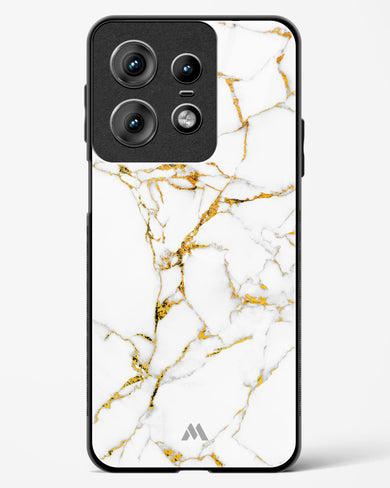 Calacatta White Marble Glass Case Phone Cover (Motorola)
