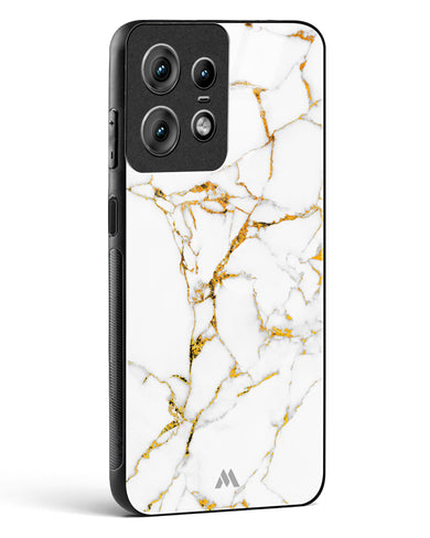 Calacatta White Marble Glass Case Phone Cover (Motorola)