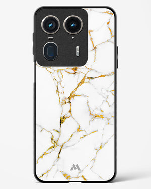 Calacatta White Marble Glass Case Phone Cover (Motorola)