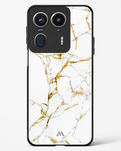 Calacatta White Marble Glass Case Phone Cover (Motorola)