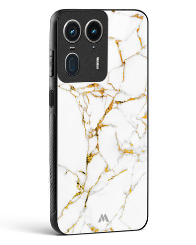 Calacatta White Marble Glass Case Phone Cover (Motorola)