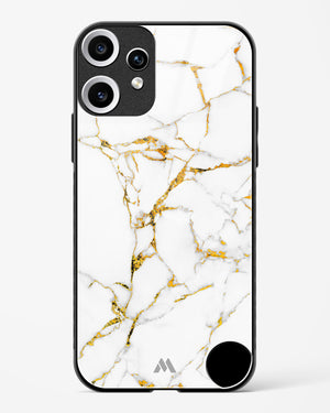Calacatta White Marble Glass Case Phone Cover (Nothing)