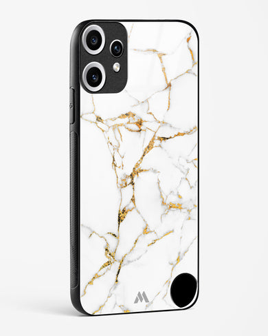 Calacatta White Marble Glass Case Phone Cover (Nothing)
