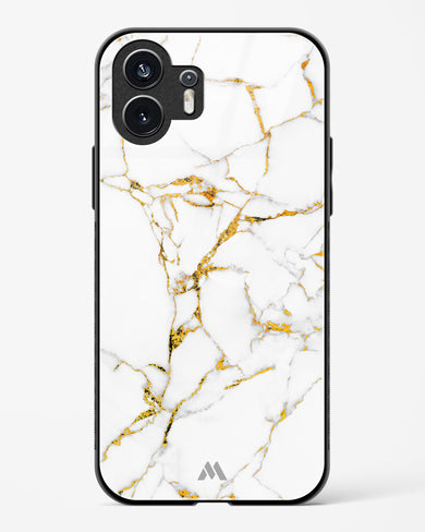 Calacatta White Marble Glass Case Phone Cover (Nothing)
