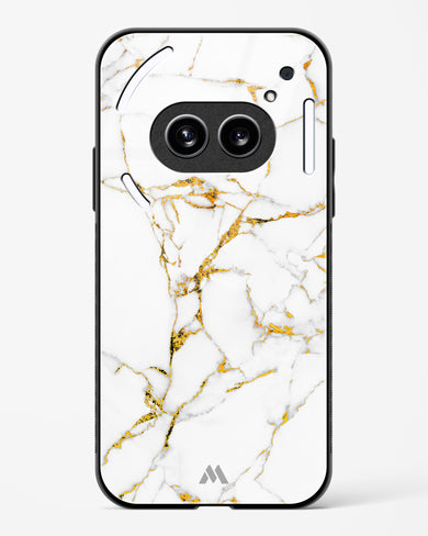 Calacatta White Marble Glass Case Phone Cover (Nothing)