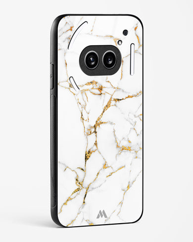 Calacatta White Marble Glass Case Phone Cover (Nothing)