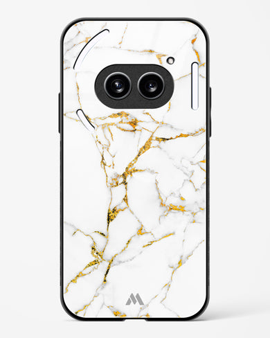 Calacatta White Marble Glass Case Phone Cover (Nothing)
