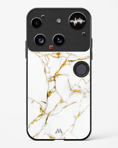 Calacatta White Marble Glass Case Phone Cover (Nothing)
