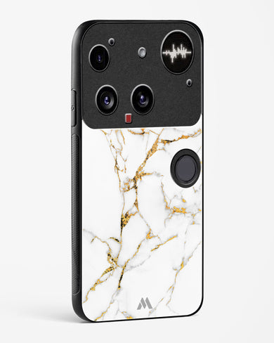 Calacatta White Marble Glass Case Phone Cover (Nothing)