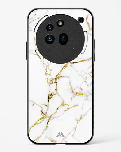 Calacatta White Marble Glass Case Phone Cover (Nothing)