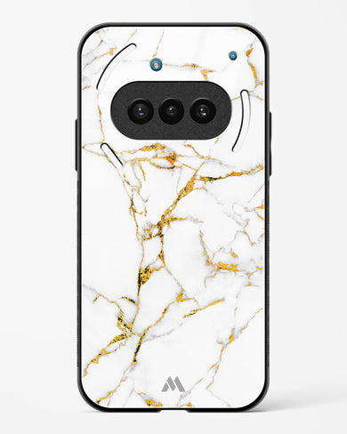 Calacatta White Marble Glass Case Phone Cover (Nothing)