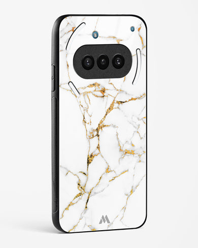 Calacatta White Marble Glass Case Phone Cover (Nothing)