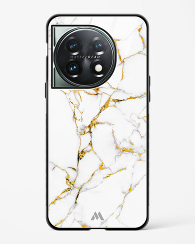 Calacatta White Marble Glass Case Phone Cover (OnePlus)