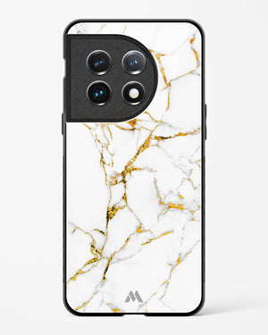 Calacatta White Marble Glass Case Phone Cover (OnePlus)