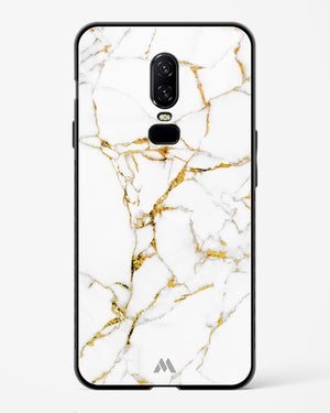 Calacatta White Marble Glass Case Phone Cover (OnePlus)
