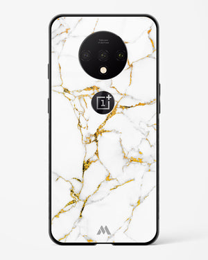 Calacatta White Marble Glass Case Phone Cover (OnePlus)