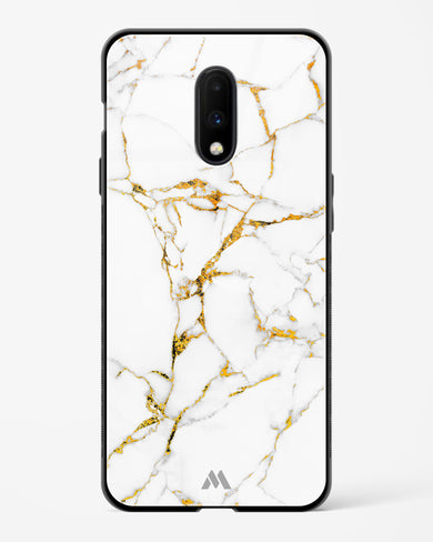 Calacatta White Marble Glass Case Phone Cover (OnePlus)